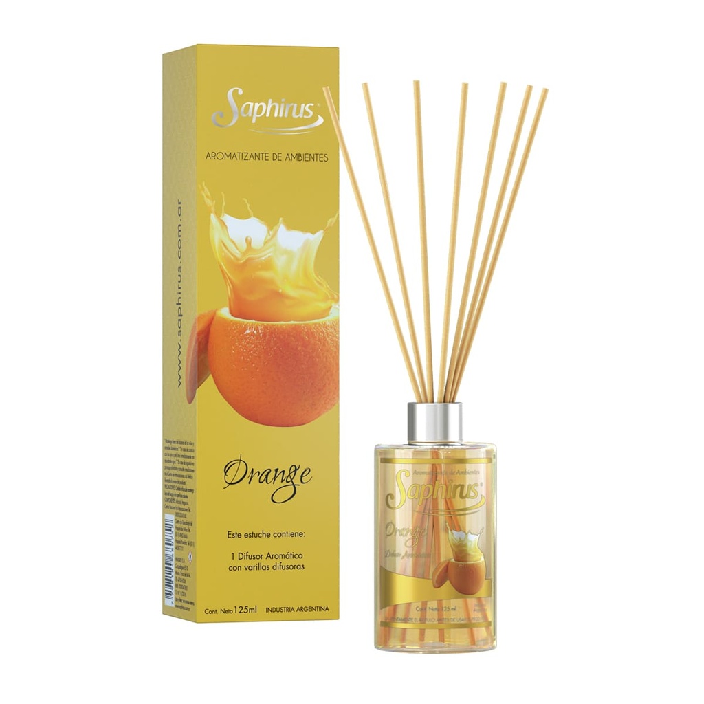 DIFUSOR EN VARILLA SAPHIRUS ORANGE 125ML