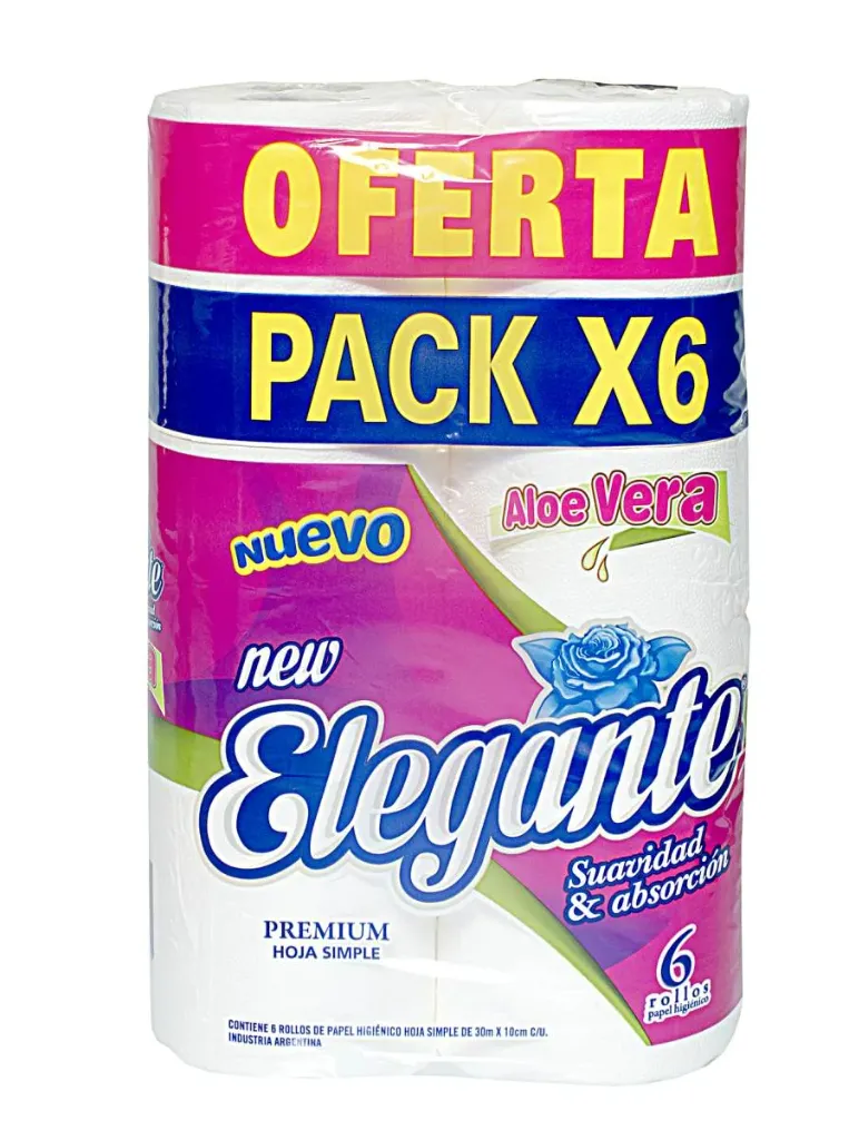 [102431] HIGIENICO ELEGANTE ALOE 6 X 30MT