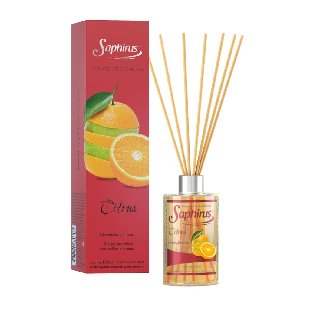 [109751] DIFUSOR EN VARILLA SAPHIRUS CITRUS 125 ML