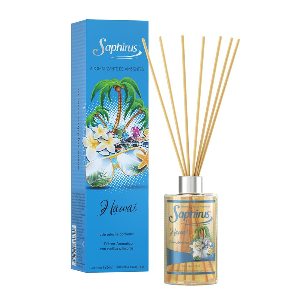 [100821] DIFUSOR EN VARILLA SAPHIRUS HAWAI 125 ML
