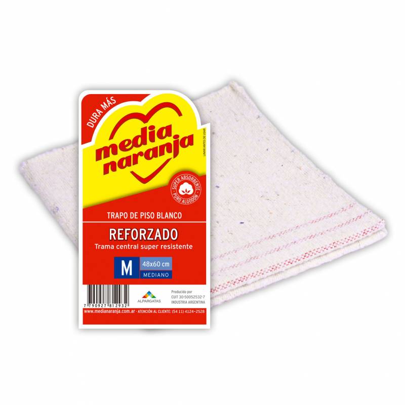 [812932] TRAPO PISO BLANCO REF. M. NARANJA M