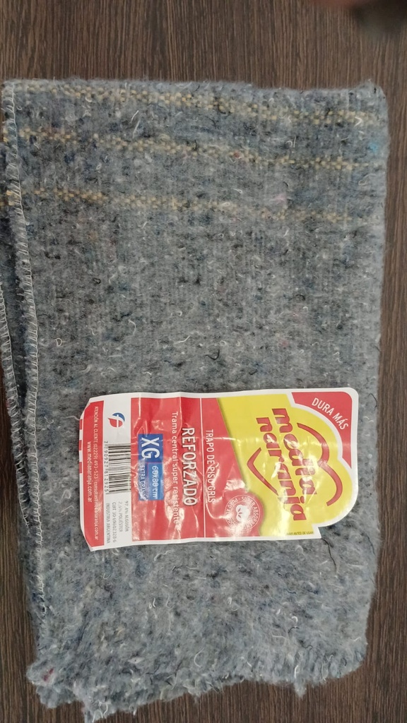 TRAPO DE PISO MEDIA NARANJA GRIS XG