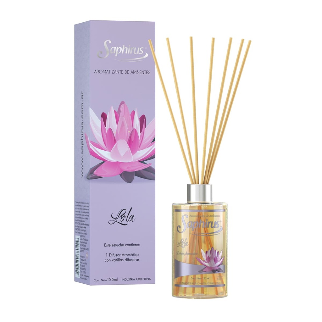 [difusores] DIFUSOR EN VARILLA SAPHIRUS LOLA 125 ML