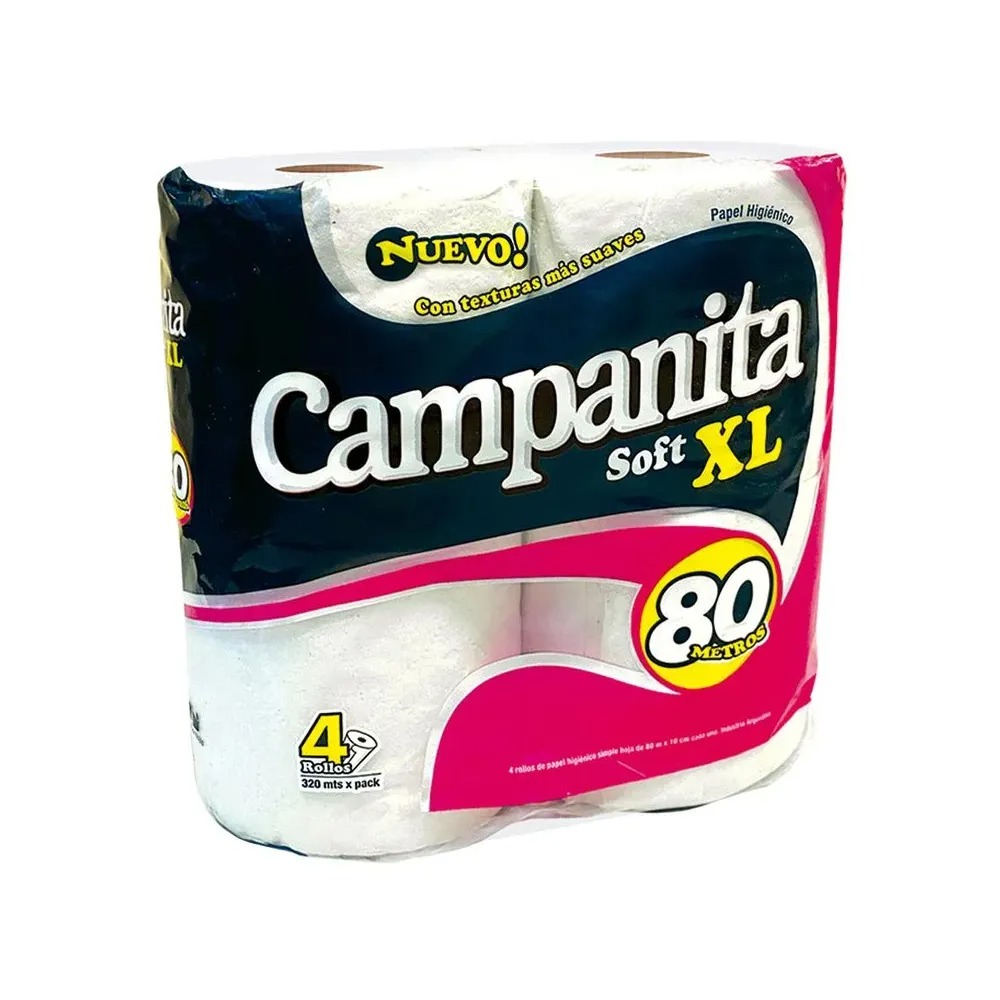 HIGIENICO CAMPANITA XL 4 X 80MT