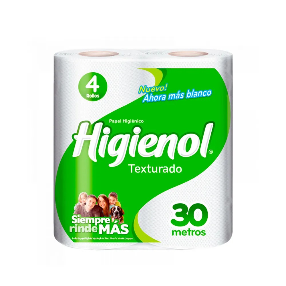 HIGIENICO HIGIENOL TEXTURADO 4 X 30 MT 