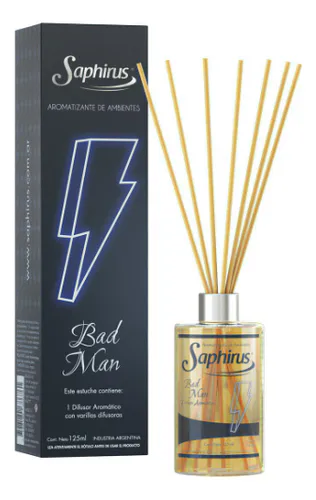 DIFUSOR EN VARILLA SAPHIRUS BAD MAN 125 ML