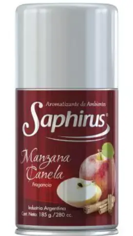 SAPHIRUS AEROSOL DE AMBIENTE MANZANA CANELA 280 CC