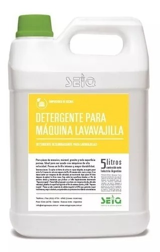 SEIQ DETERGENTE MAQ. LAVAVAJILLA X 5 LT