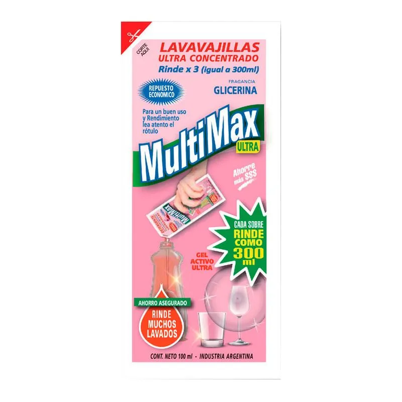 MULTIMAX DETERGENTE LAVAVAJILLAS GLICERINA